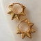 gold spike huggie hoops