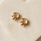 gold spike huggie hoops