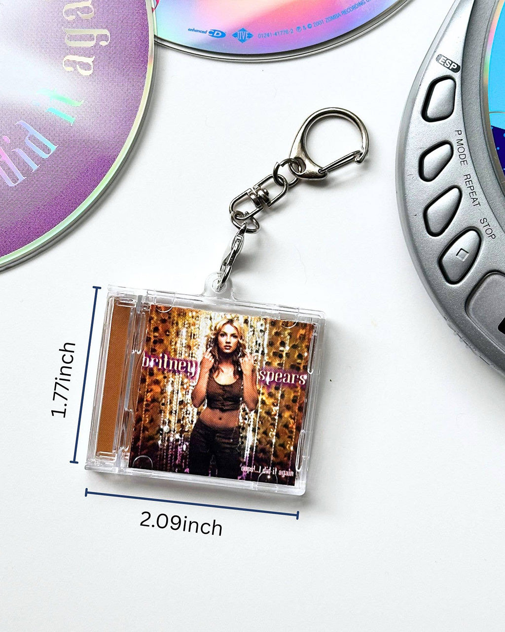 Hit Clips' Mini CD Case Keychain - Britney Spears - Oops!I did