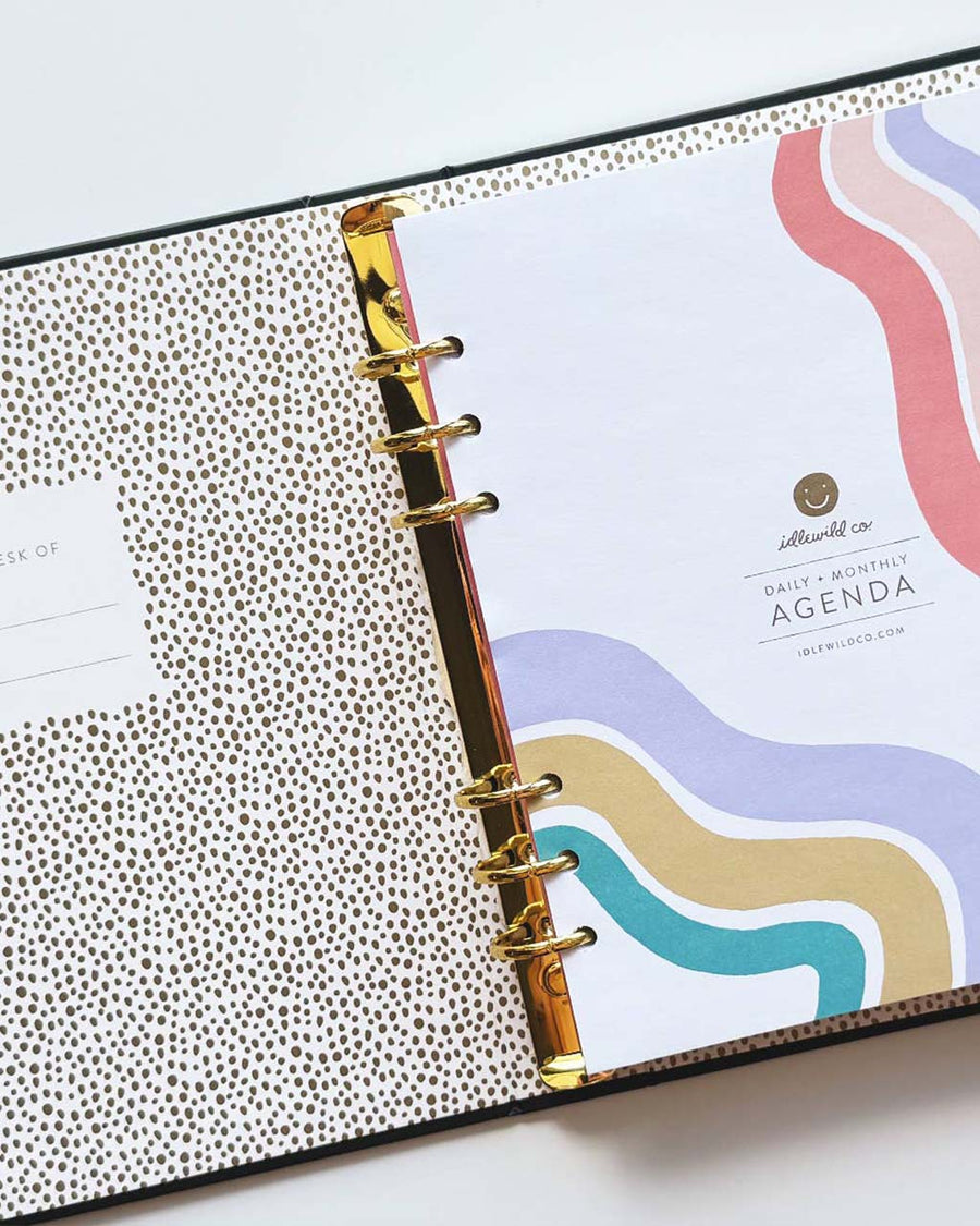 inside pages of non-dated planner