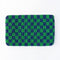 reverse beaded green and blue checkered