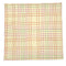 cream tea towel with colorful thin plaid print