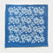 blue tea towel with white all over flower print