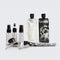 set of 11 TSA approved black and white travel bottles
