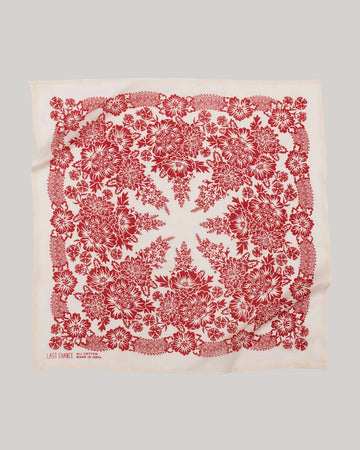 sand 22 in. x 22 in. square  with red floral print