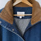 up close of tan corduroy collar
