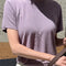 lavender linen blend relaxed fit t-shirt