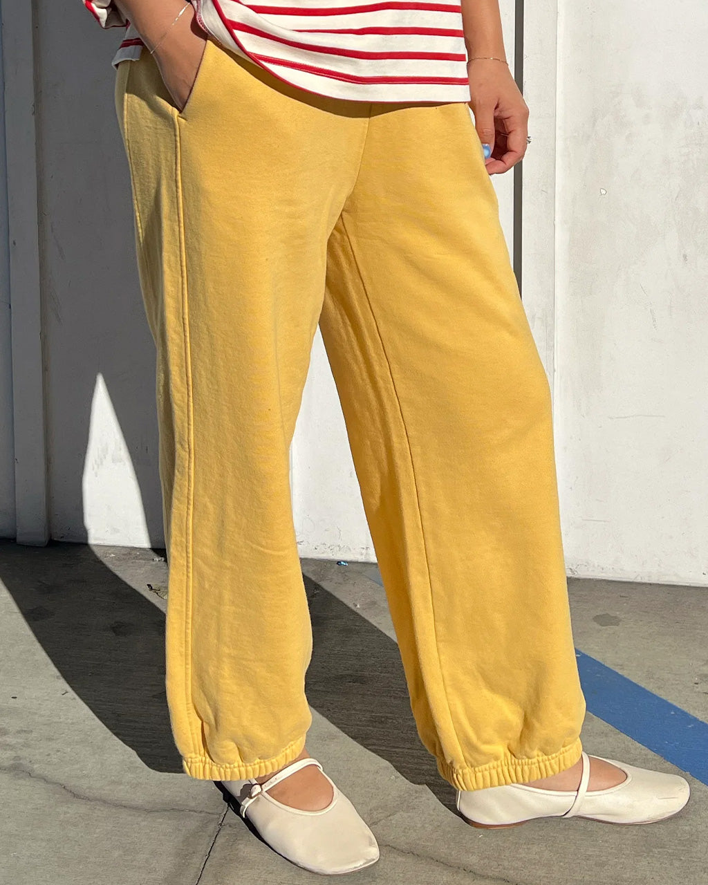 French Terry Balloon Pants - Deep Yellow – ban.do