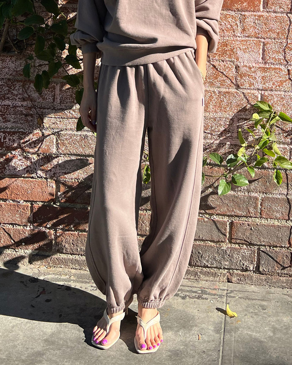 French Terry Balloon Pants - Mushroom – ban.do