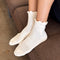 model wearing vanilla ruffle socks