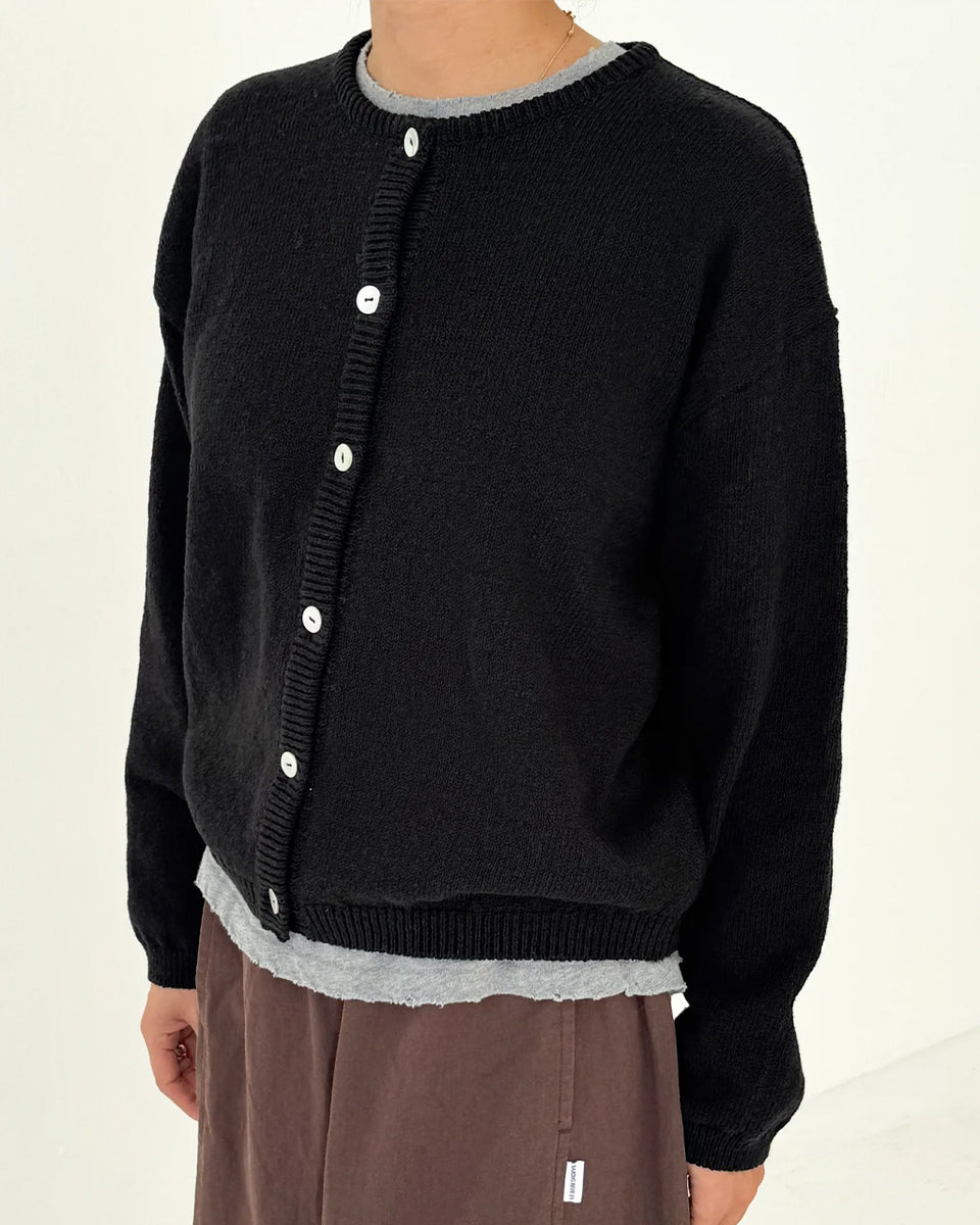 Cotton Leila Cardigan - Black – ban.do
