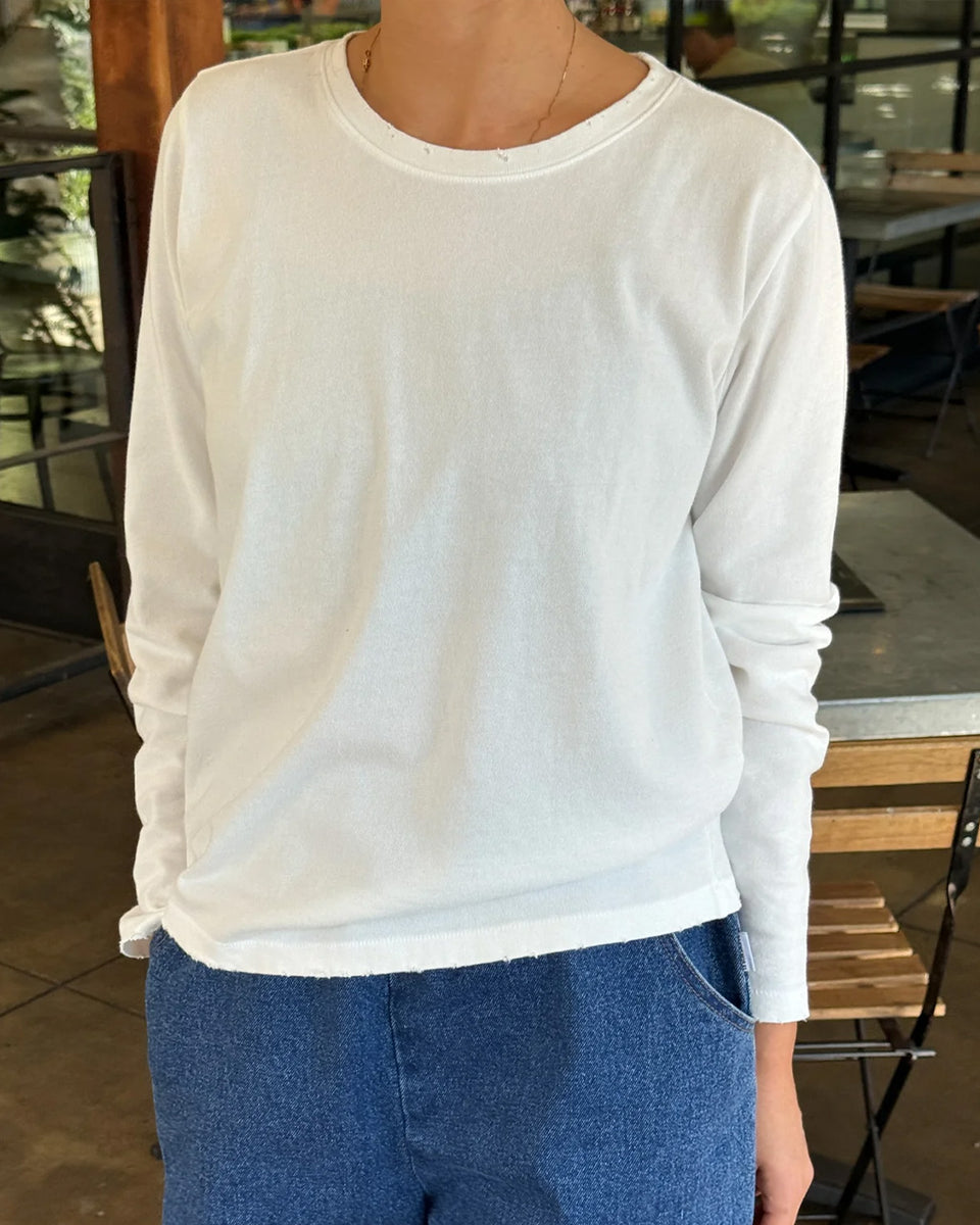 【ホワイト（10）】Standard Long Sleeve Tee  | WOMEN Women's Long Sleeve T-Shirt — Brilliant White – JAMES BARK