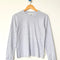icy grey pointelle long sleeve tee on a hanger