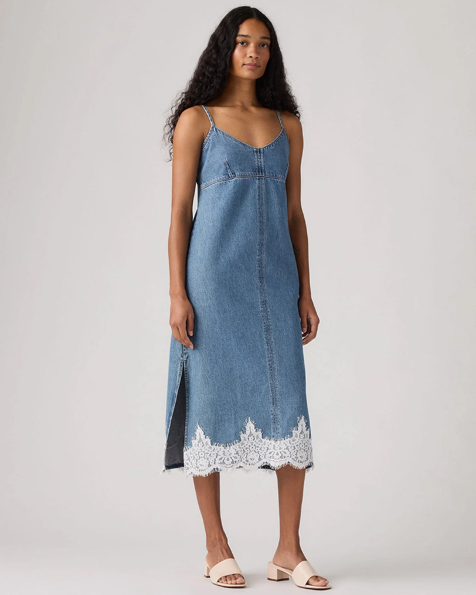 Levi's Women's 90s Denim Slip Dress - Blue - Size S - Slipped My Mind Levi's Women's 90s Denim Slip Dress - Blue - Size S - Slipped My Mind