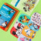 set of 7 mickey and friends makeup erasers with matching pouch