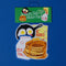 packaged set of 4 brunch stickers: frying pan with egg and bacon smiley, cafe espresso can, stack of pancakes, and a carton of oat milk