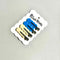set of 4 setting clips: 2 blue bubble design and 3 cream bubble design on a grey background