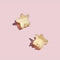 set of two white mini iridescent star shaped hair claws