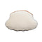 back view of colorful pancake shaped throw pillow