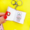 interior sticker inside of Monchhichi Mini Stickerbook Keychain