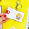 interior sticker inside of Monchhichi Mini Stickerbook Keychain