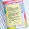 front page of rainbow vision paper and sticker book for junk journaling