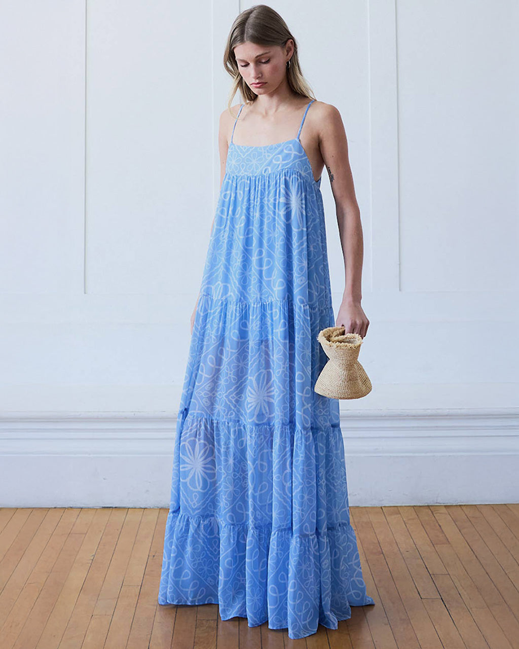 Floral Tiered Summer Long Dress
