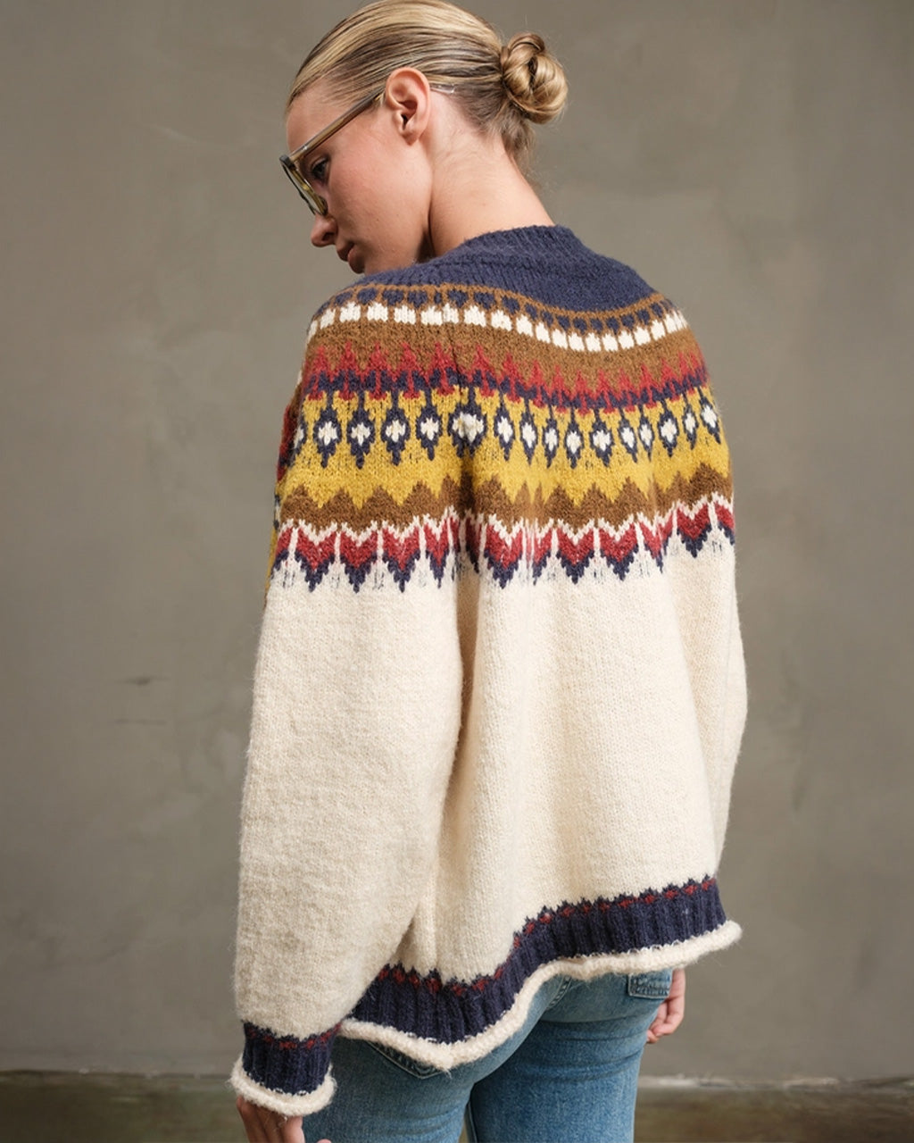 Nordic Pattern Toggle Knit Cardigan – ban.do