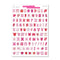 sheet 2 of pink Y2K letter sticker sheets