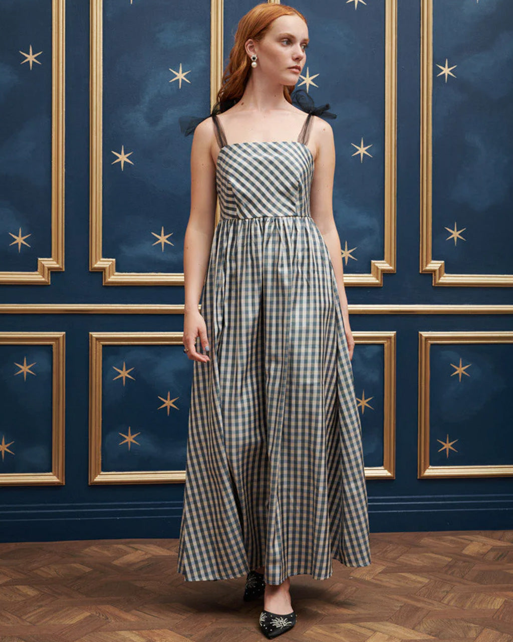 Cindy Check Midi Dress ban.do Cindy Check Midi Dress ban.do