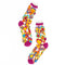 sheer socks with colorful y2k heart print