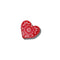 mini red heart hair claw with paisley print