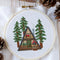 completed a-frame cross stitch kit