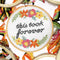completed 'this took forever' cross stitch kit with floral border