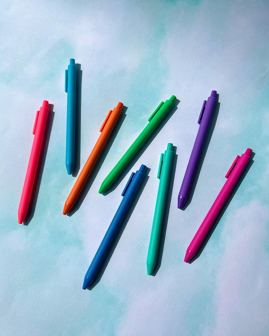 set of 8 colorful gel pens