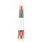 packaged set of 2 red, green and white checkered taper candlesticks