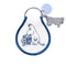 blue moomin smelling flowers with moomin charm