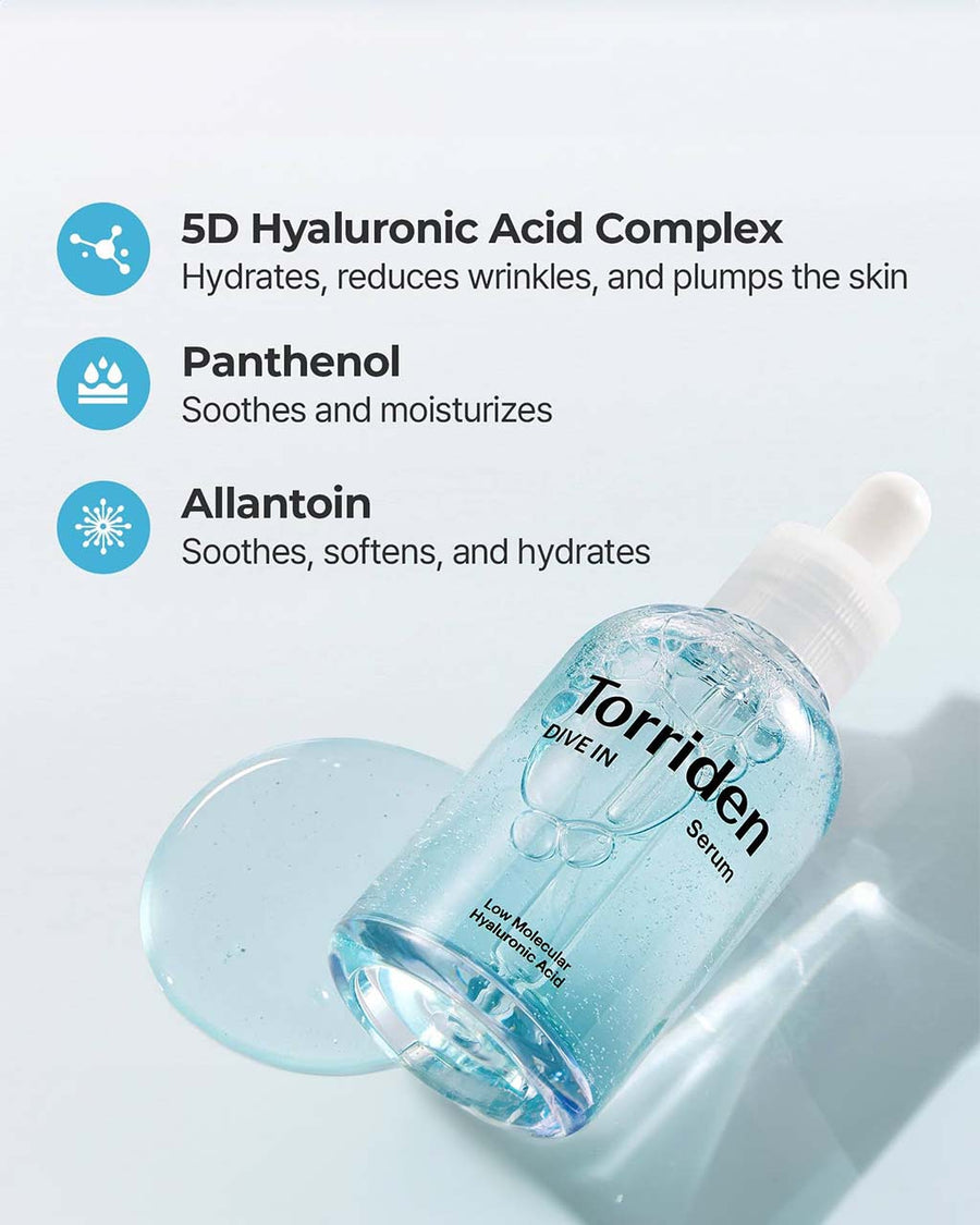 contains 5D hyaluronic acid complex, panthenol, and allantoin 