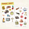 two sticker sheets with fun 'grandma's house' designs