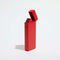 side view of open red double arch slim lighter