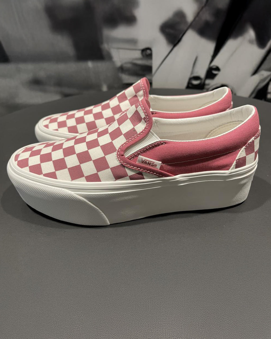 Vans Slip On Vans Pink Shoes VN0A5FCAPIB1 Pink Black Skate Slip On