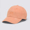 peach ribbed hat with embroidered vans detail