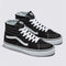 black and white classic vans sk8-hi tapered shoes