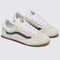 cream suede super low sneakers with black iconic vans stripe