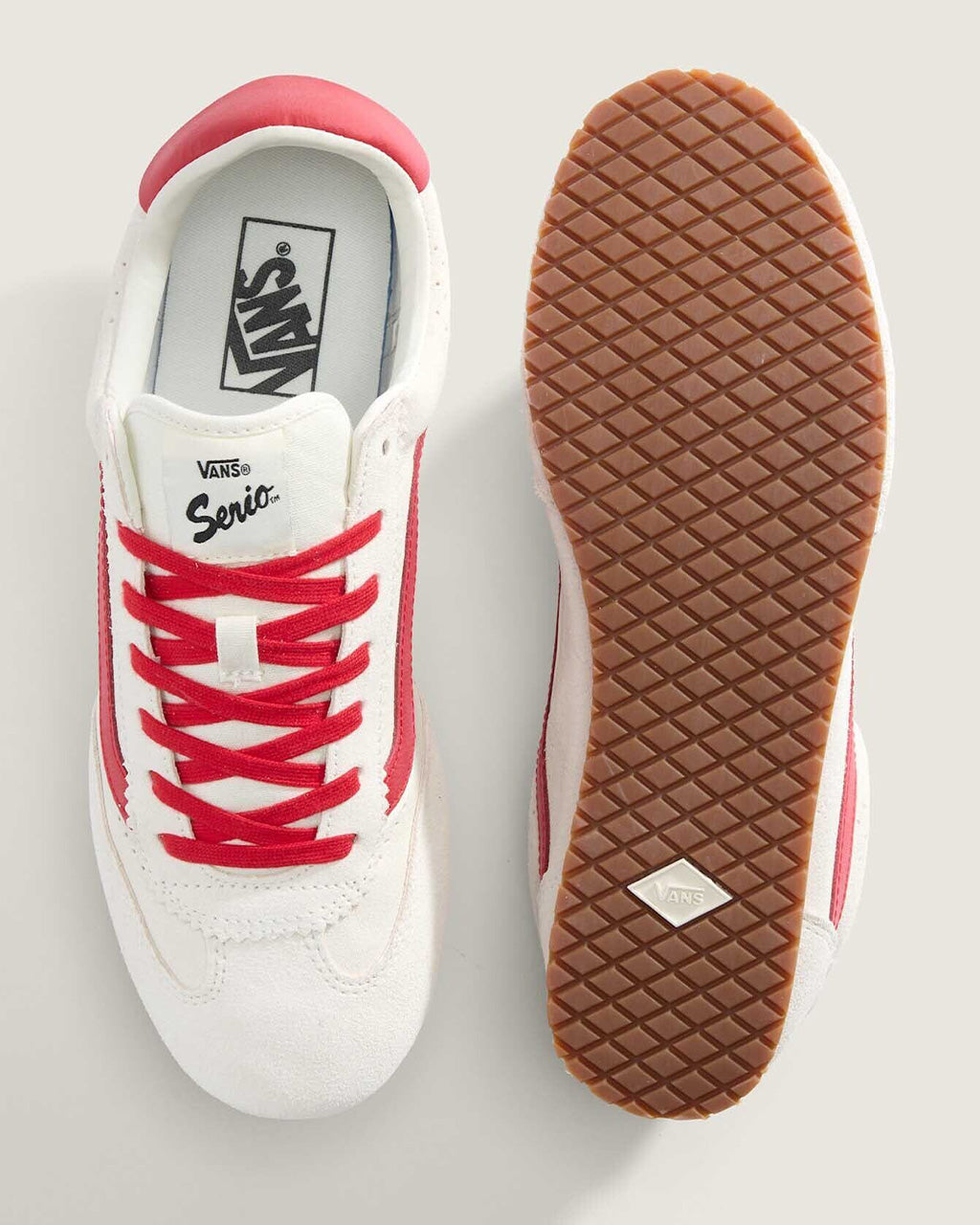 Super Low Pro Sneaker - Marshmallow + Racing Red – ban.do