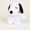 side view of snoopy warmie plush