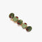 row of 5 sparkly olives on alligator hair clip