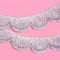 Double layered iridescent finish scalloped banner