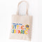canvas 'i break for little libraries' tote bag