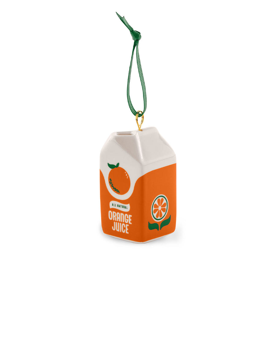 ceramic orange juice shaped ornament